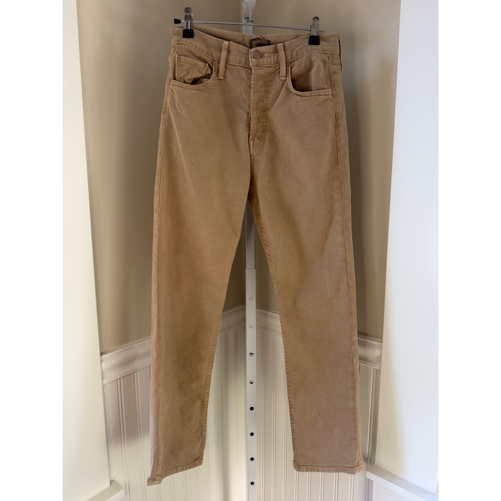 Mother The Tomcat High Rise Straight Leg Jeans Lark Tan Size 27